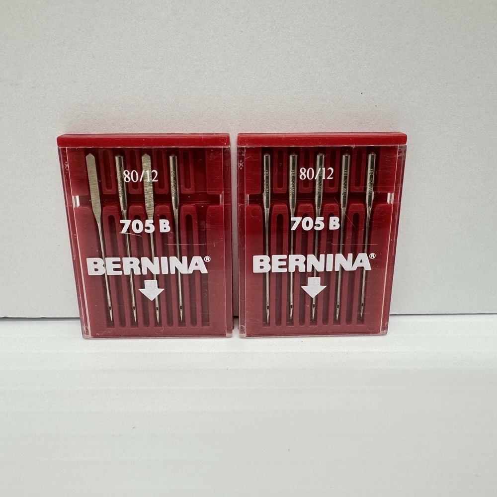 2 Bernina 705B sewing machine needles 90/14 80/12 70/10 *Missing One* 9 Total